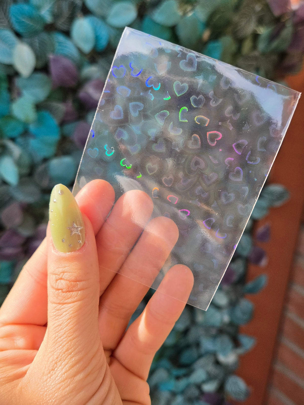 50 pcs HEART HOLO SLEEVES ₊˚⊹♡